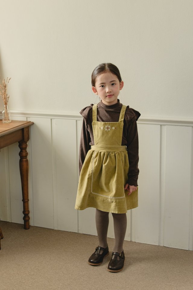 Mon Atelier - Korean Children Fashion - #littlefashionista - Vintage Embroidered One-piece - 10