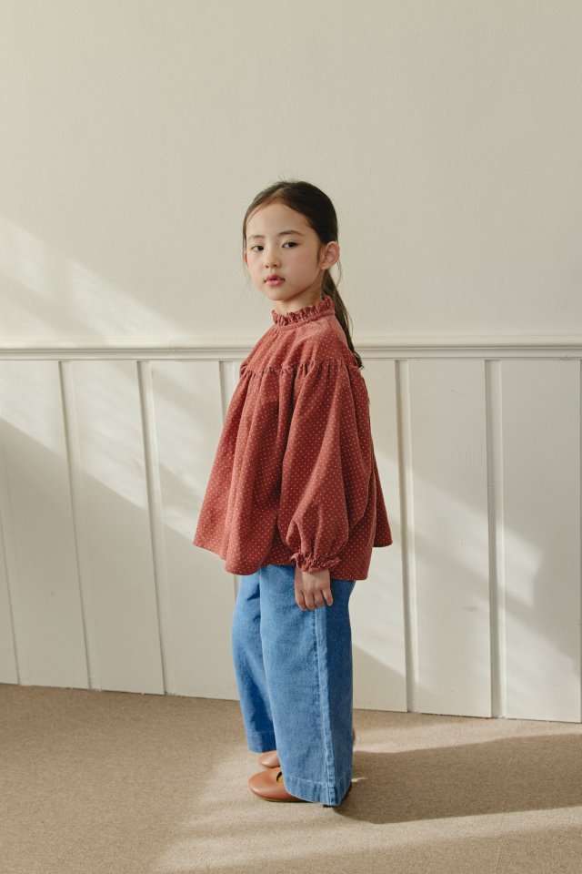 Dot Frill Blouse by Mon Atelier for Child - view 4