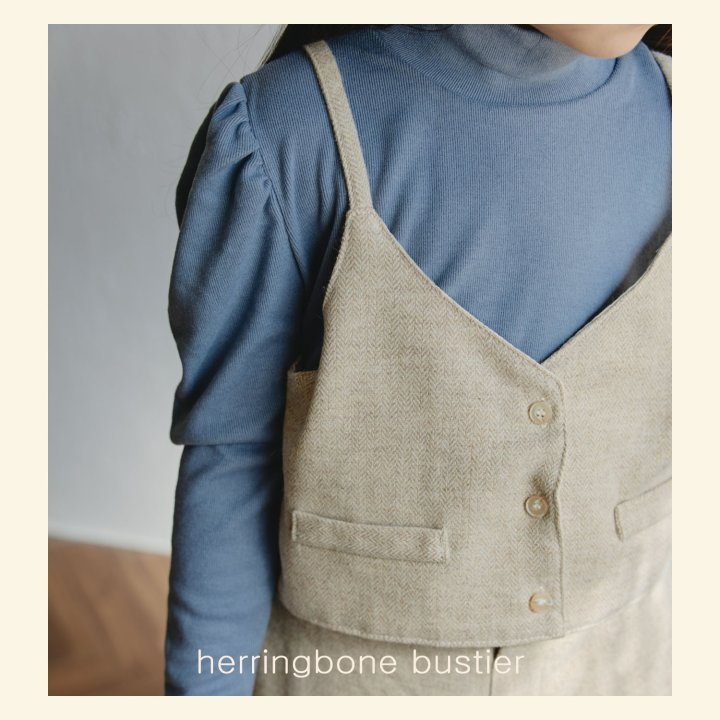 Mon Atelier - Korean Children Fashion - #magicofchildhood - Herringbone Bustier