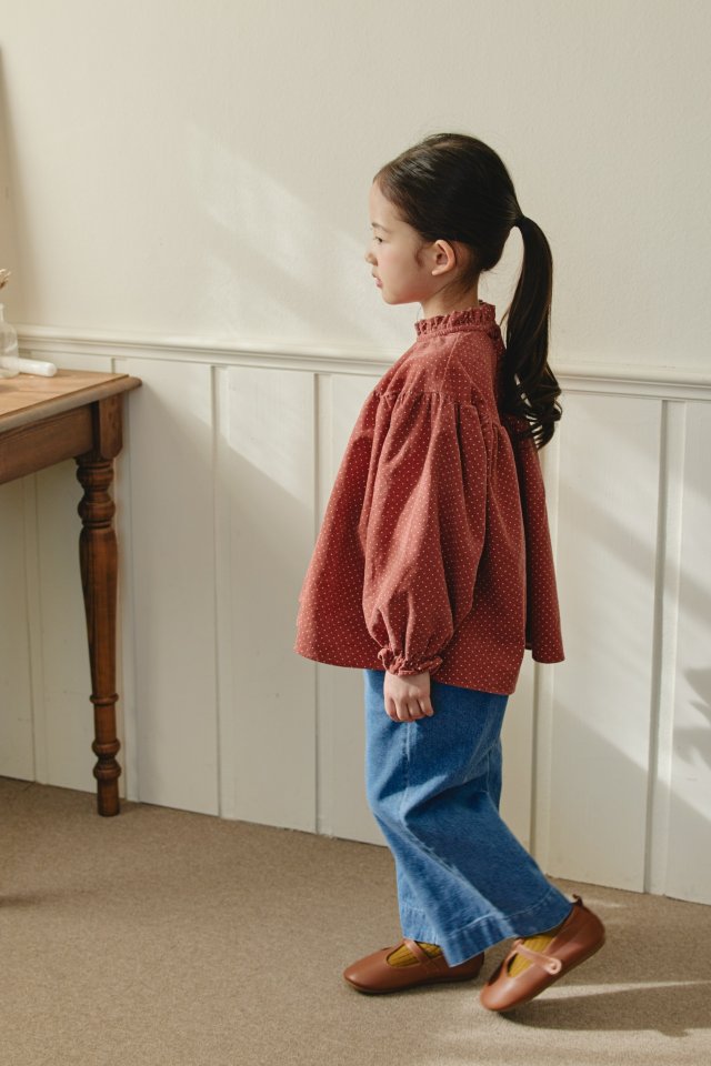 Dot Frill Blouse by Mon Atelier for Child - view 5
