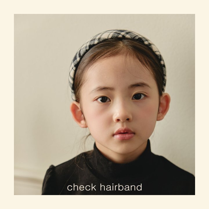 Mon Atelier - Korean Children Fashion - #minifashionista - Check Headband