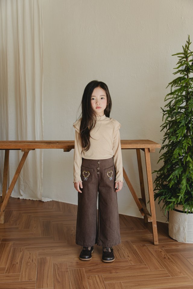 Mon Atelier - Korean Children Fashion - #minifashionista - Brushed Bouquet Pants - 7