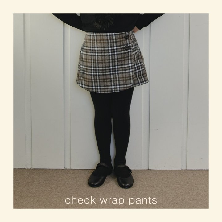 Mon Atelier - Korean Children Fashion - #minifashionista - Check Wrap Pants