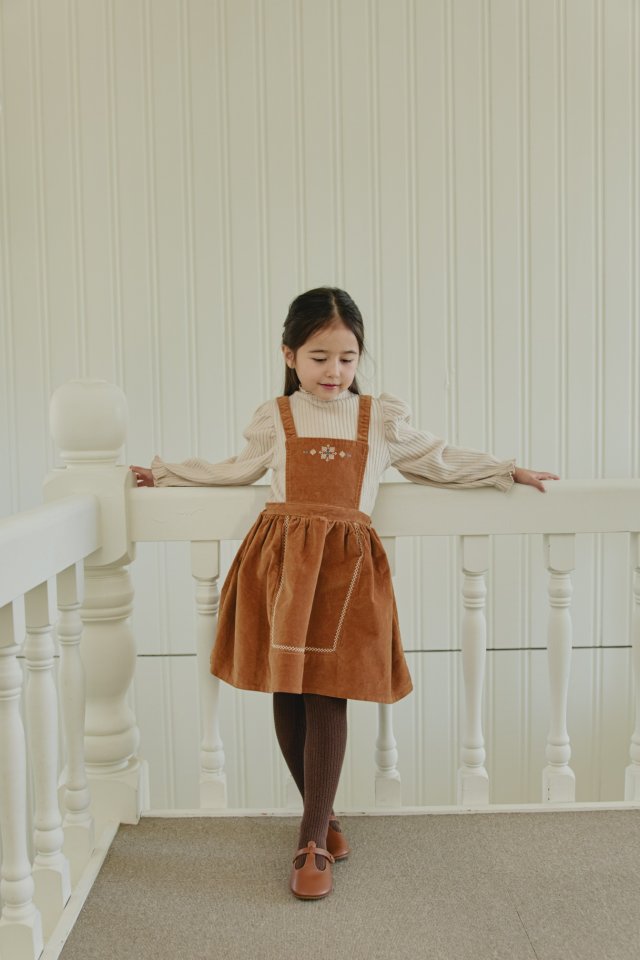 Mon Atelier - Korean Children Fashion - #minifashionista - Vintage Embroidered One-piece - 12