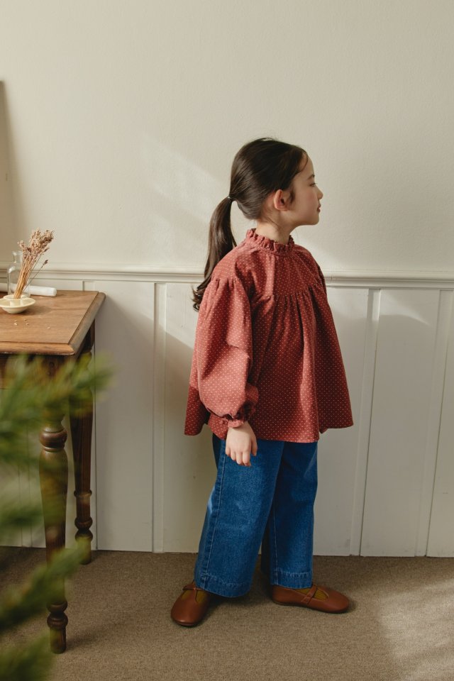 Dot Frill Blouse by Mon Atelier for Child - view 6