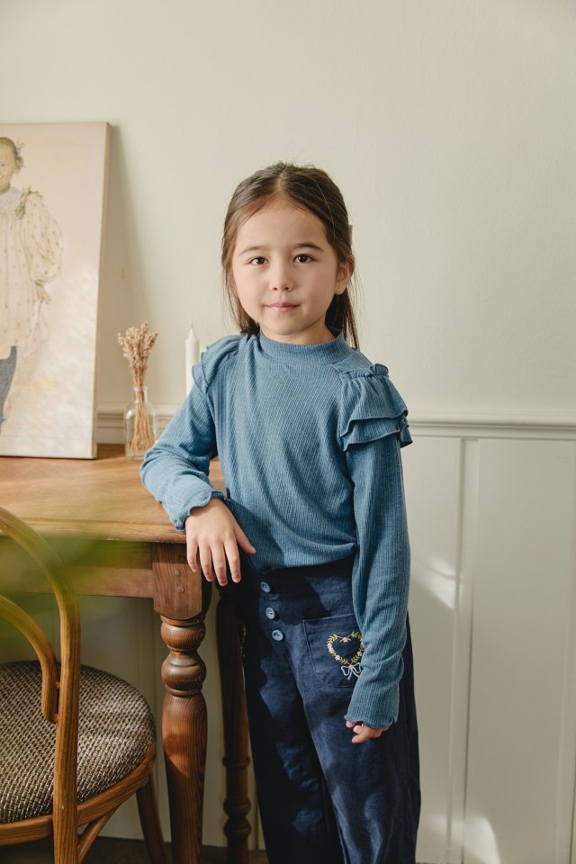 Mon Atelier - Korean Children Fashion - #prettylittlegirls - Shoulder Frill Tee - 11