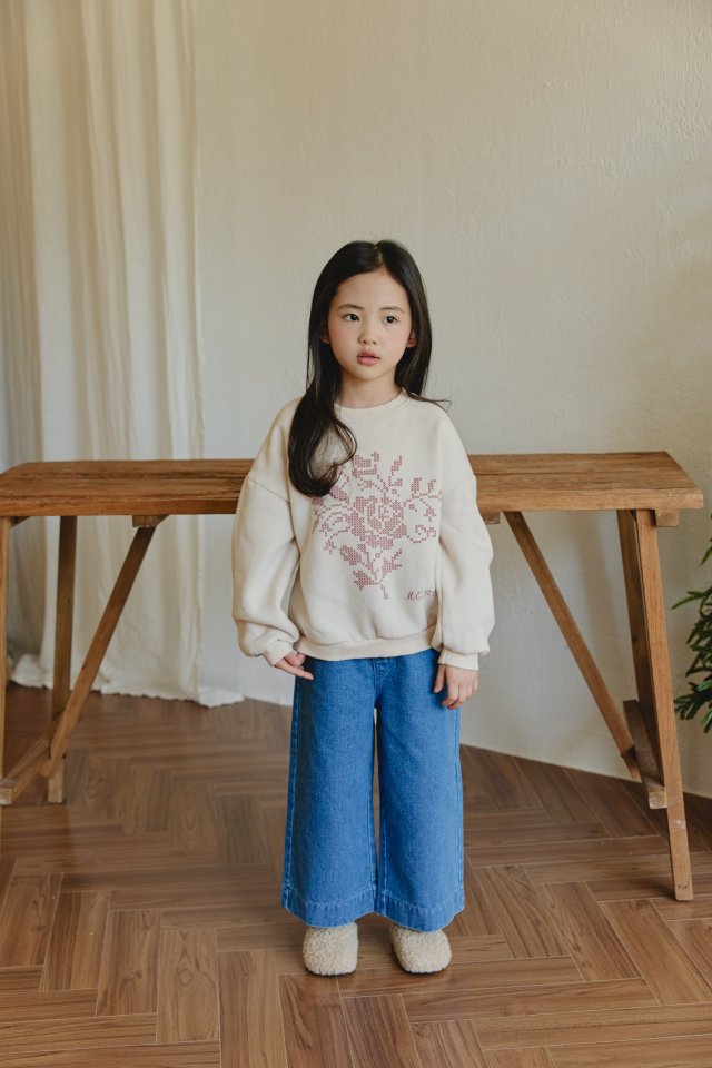 Mon Atelier - Korean Children Fashion - #prettylittlegirls - Rose Sweatshirt - 3