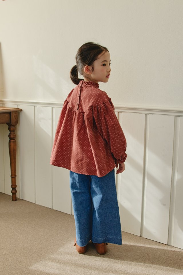 Dot Frill Blouse by Mon Atelier for Child - view 7