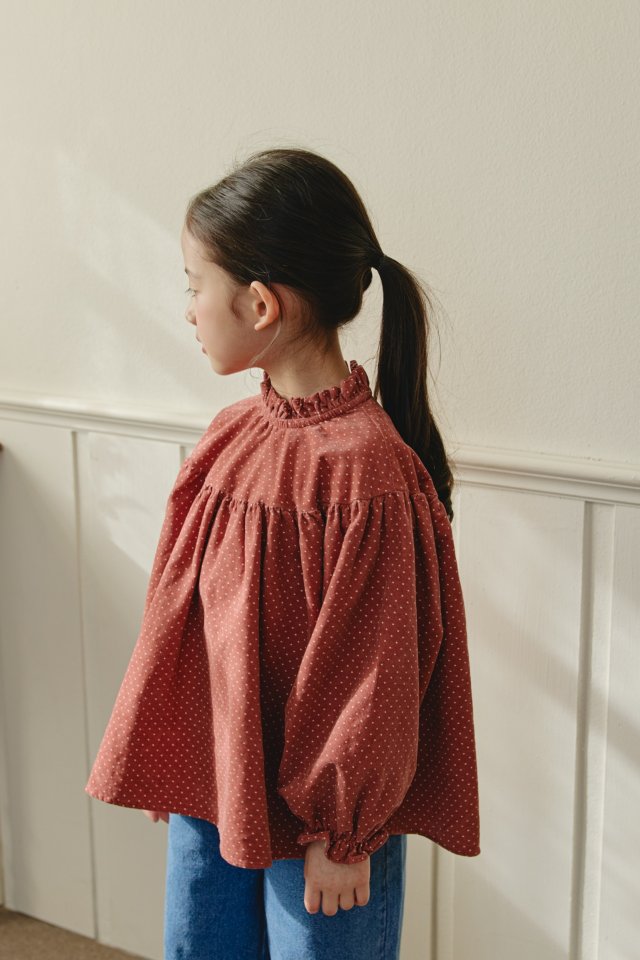 Dot Frill Blouse by Mon Atelier for Child - view 10