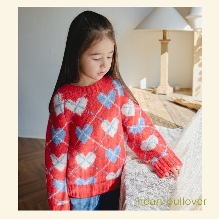 Mon Atelier - Korean Children Fashion - #toddlerclothing - Heart Pullover