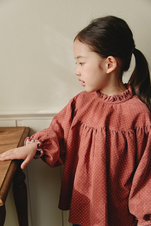 Dot Frill Blouse by Mon Atelier for Child - view 9