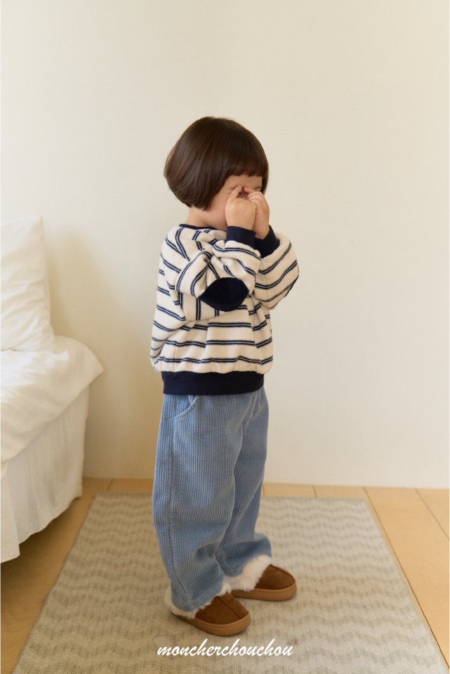 Moncher Chouchou - Korean Baby Fashion - #babyboutique - Roha Stripe Sweatshirt - 3