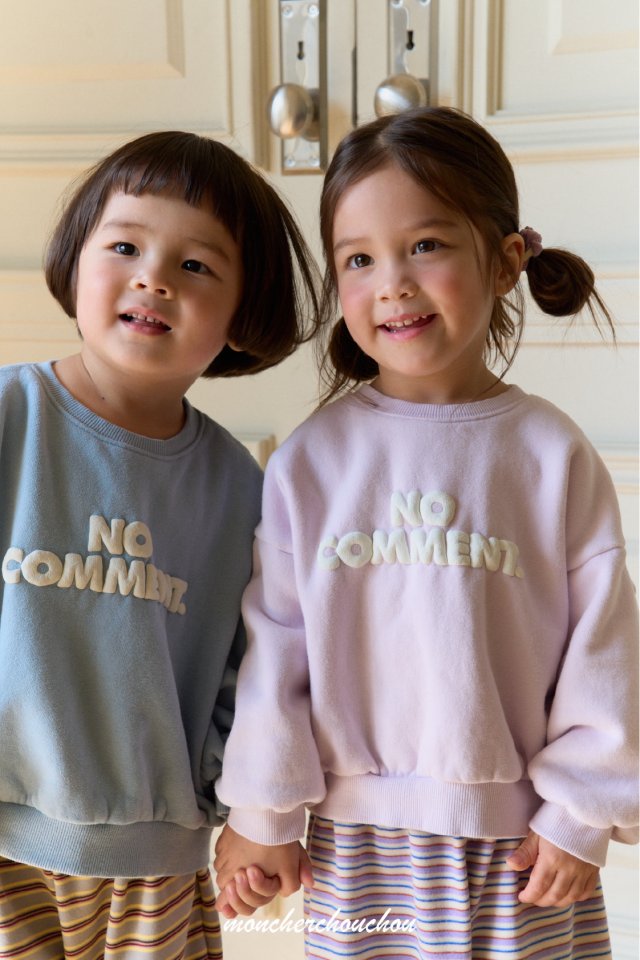 Moncher Chouchou - Korean Baby Fashion - #babyclothing - No Comment Sweatshirt - 3