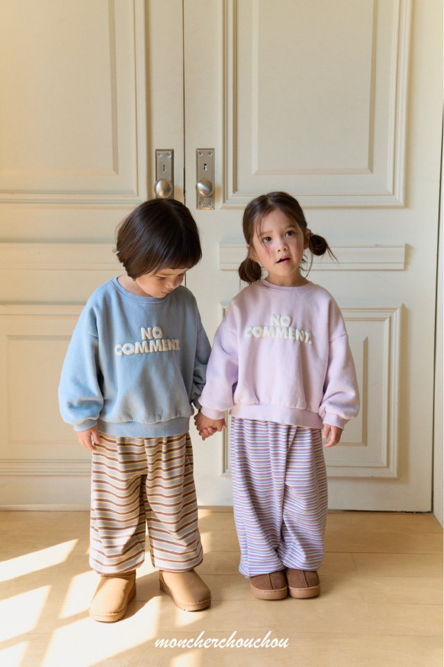 Moncher Chouchou - Korean Baby Fashion - #babyclothing - No Comment Sweatshirt - 4