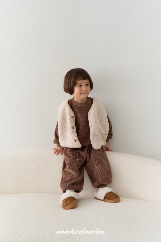 Moncher Chouchou - Korean Baby Fashion - #babyfashion - Lodi Fleece Vest - 12