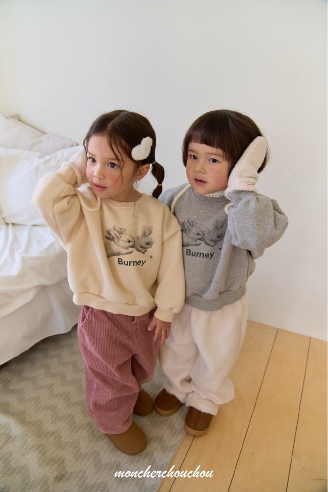 Moncher Chouchou - Korean Baby Fashion - #babyfever - Black Rabbit Sweatshirt - 9