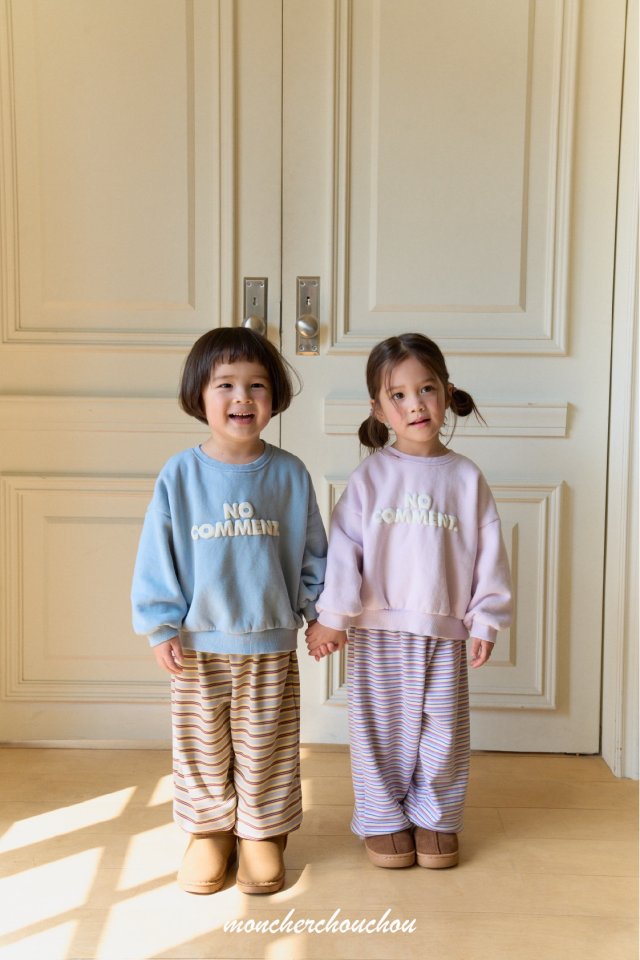 Moncher Chouchou - Korean Baby Fashion - #babyfever - No Comment Sweatshirt - 5