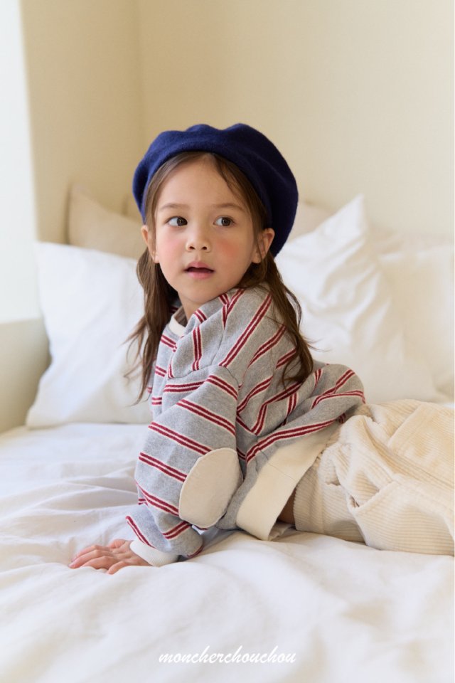 Moncher Chouchou - Korean Baby Fashion - #babygirlfashion - Roha Stripe Sweatshirt - 8