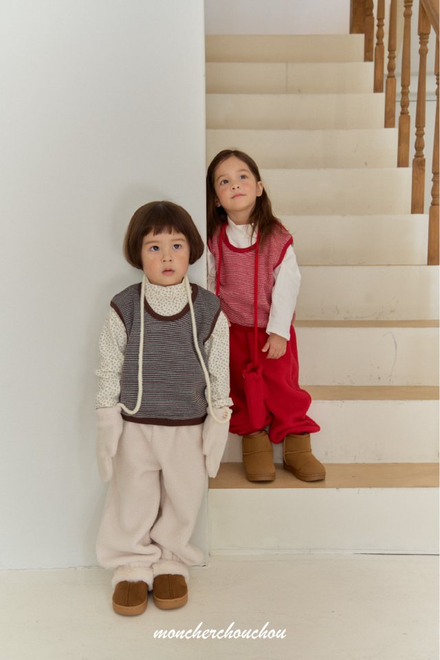Moncher Chouchou - Korean Baby Fashion - #babygirlfashion - Betty Knit Vest