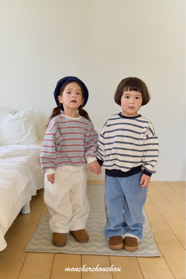 Moncher Chouchou - Korean Baby Fashion - #babylifestyle - Roha Stripe Sweatshirt - 9