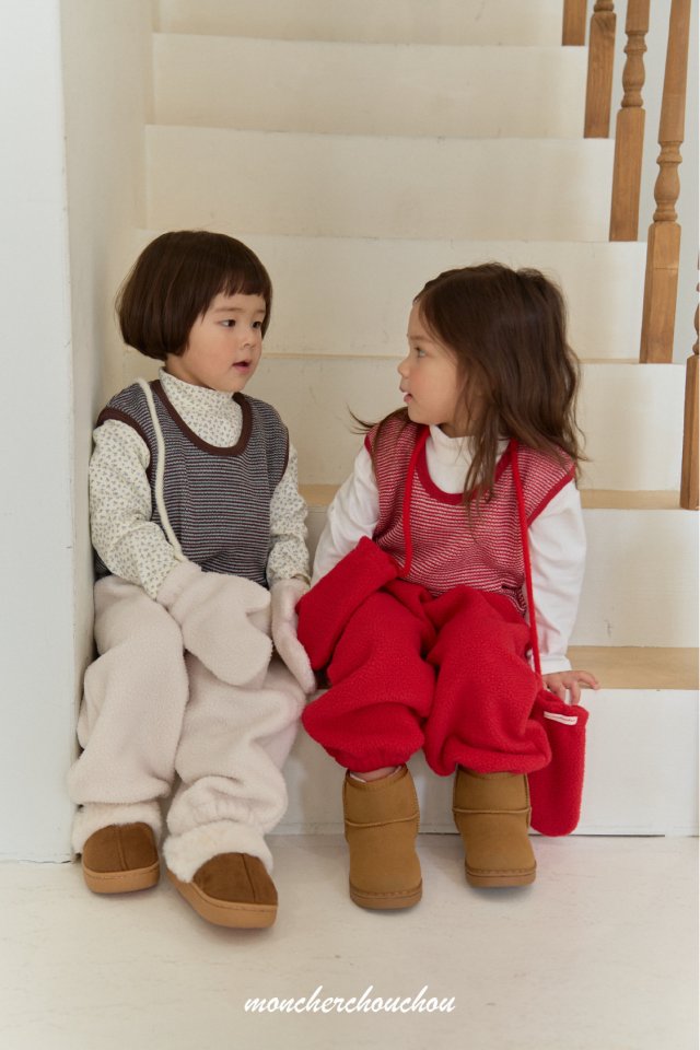 Moncher Chouchou - Korean Baby Fashion - #babylifestyle - Betty Knit Vest - 2