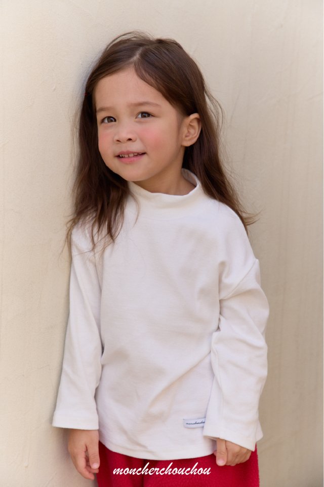Moncher Chouchou - Korean Baby Fashion - #babylifestyle - Claude Mock Neck Tee