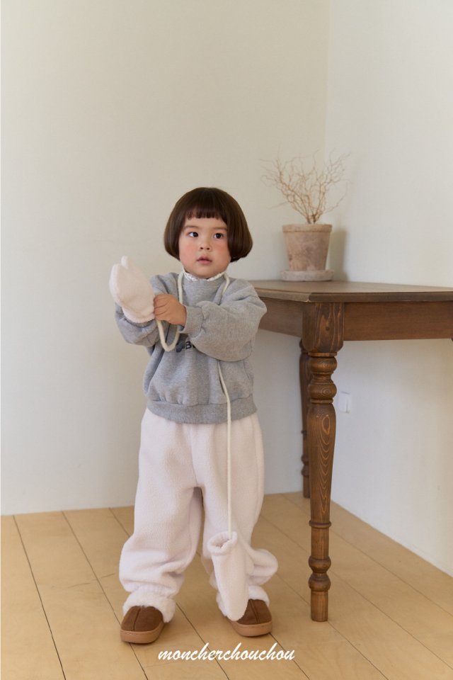 Moncher Chouchou - Korean Baby Fashion - #babyootd - Lodu Fleece Pants