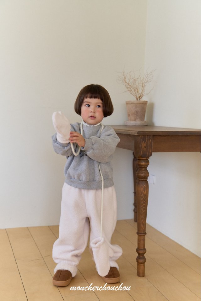 Moncher Chouchou - Korean Baby Fashion - #babyoutfit - Lodu Fleece Pants - 2