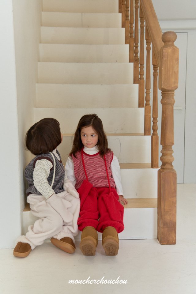 Moncher Chouchou - Korean Baby Fashion - #babyoutfit - Betty Knit Vest - 6