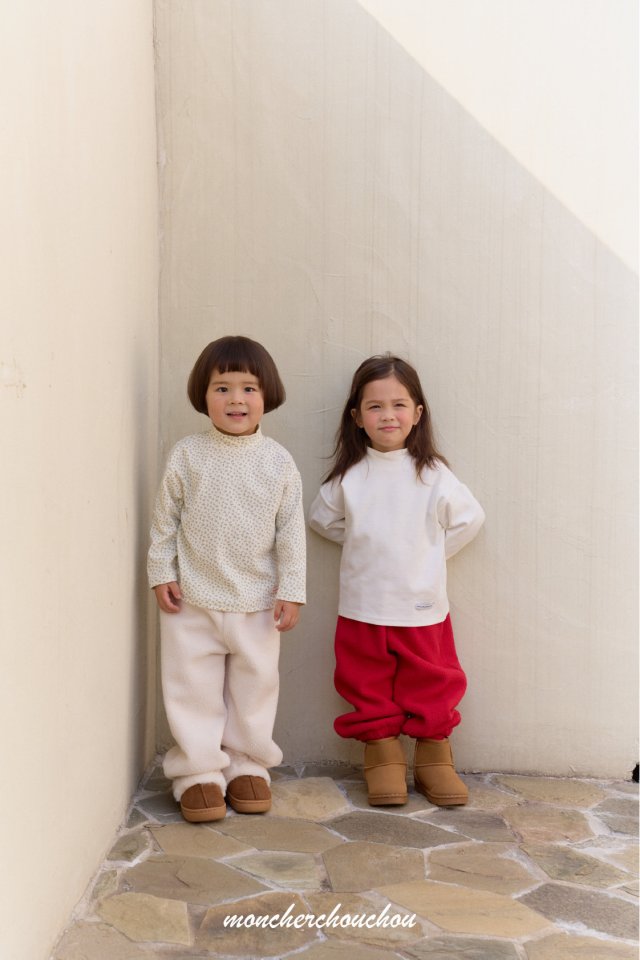 Moncher Chouchou - Korean Baby Fashion - #babyoutfit - Claude Mock Neck Tee - 5