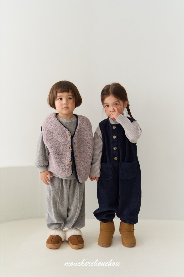 Moncher Chouchou - Korean Baby Fashion - #babyoutfit - Lodi Fleece Vest - 4