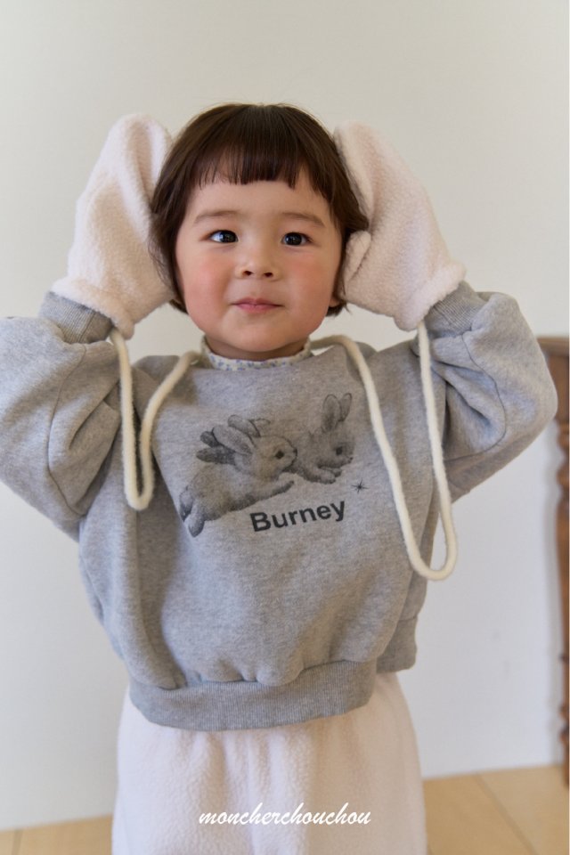 Moncher Chouchou - Korean Baby Fashion - #onlinebabyboutique - Black Rabbit Sweatshirt - 2