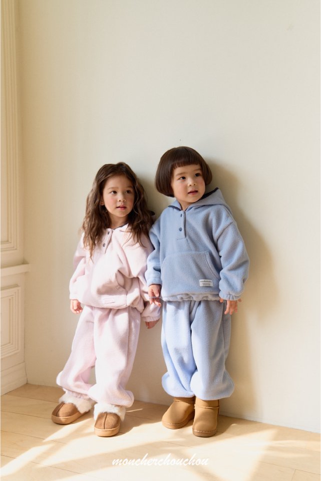 Moncher Chouchou - Korean Baby Fashion - #onlinebabyboutique - Mellow Fleece Set Up - 11