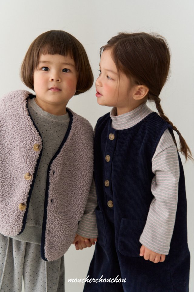 Moncher Chouchou - Korean Baby Fashion - #onlinebabyboutique - Lodi Fleece Vest - 6