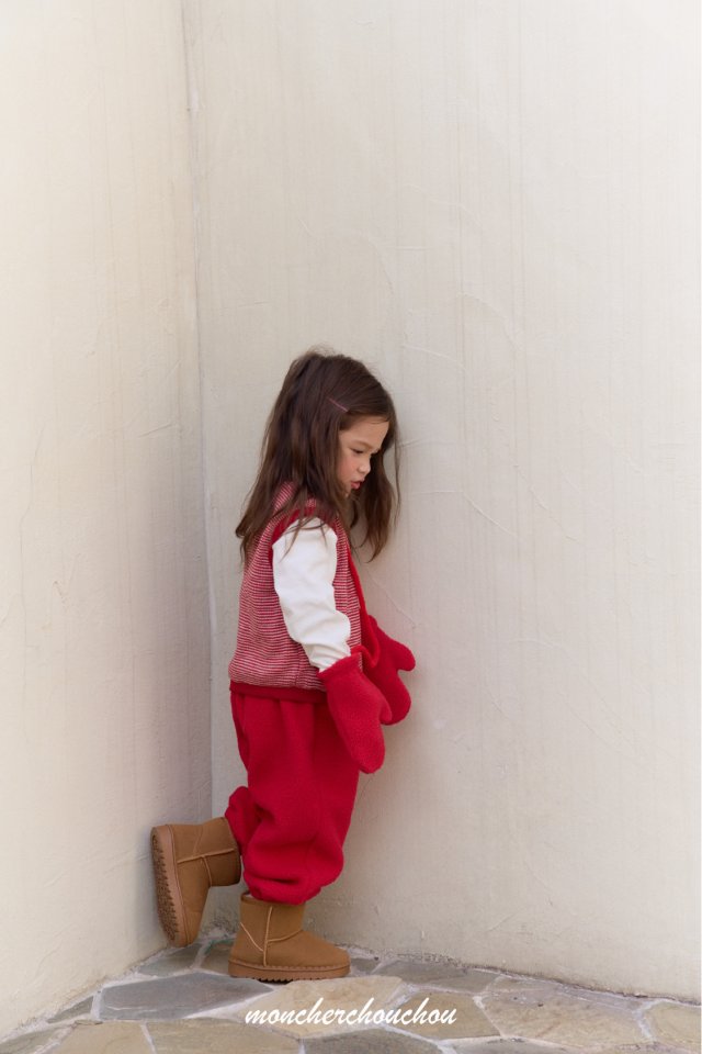 Moncher Chouchou - Korean Baby Fashion - #onlinebabyshop - Lodu Fleece Pants - 6
