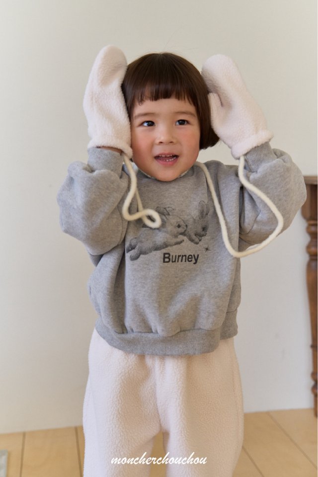 Moncher Chouchou - Korean Baby Fashion - #onlinebabyshop - Black Rabbit Sweatshirt - 3