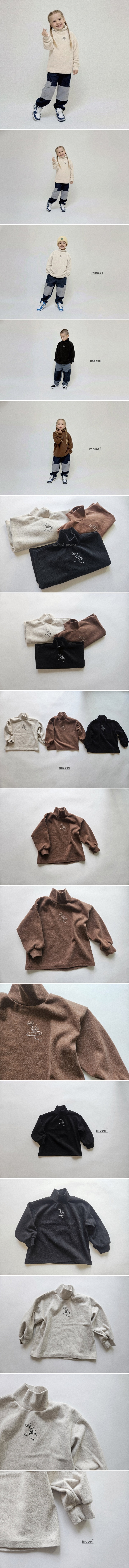 Mooi Store - Korean Children Fashion - #childofig - Hello Peach Mock Neck Tee - 2