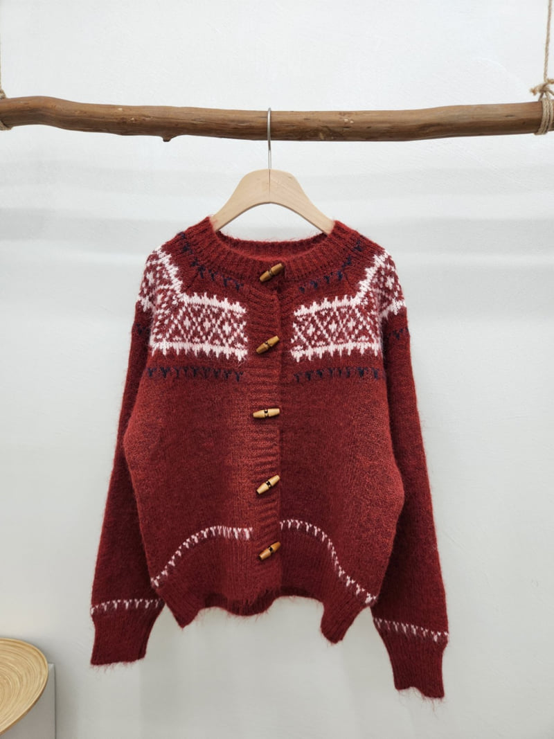 Most - Korean Women Fashion - #restrostyle - Snowflake Cardigan - 2