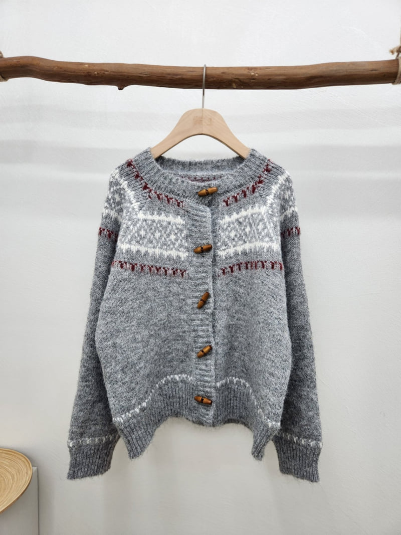 Most - Korean Women Fashion - #romanticstyle - Snowflake Cardigan - 3