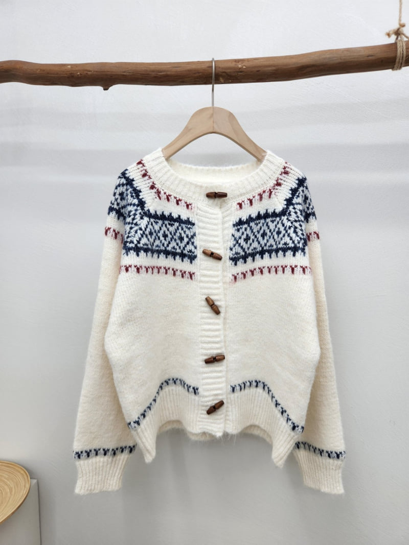 Most - Korean Women Fashion - #romanticstyle - Snowflake Cardigan - 4