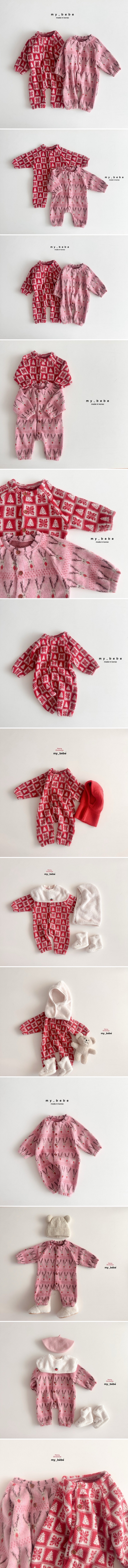 My Bebe - Korean Baby Fashion - #onlinebabyshop - Rudolph Button Suit