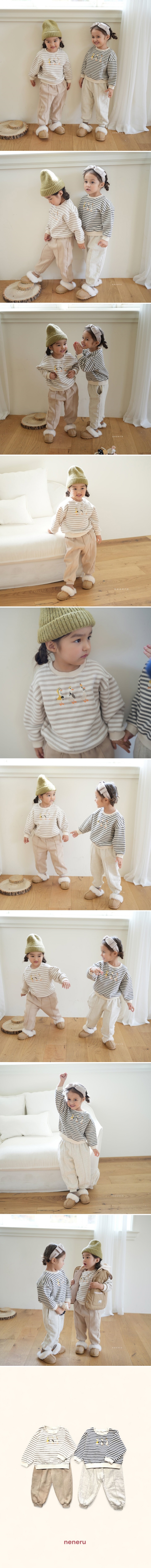 Neneru - Korean Baby Fashion - #babyclothing - Duck Embroidered Set - 2