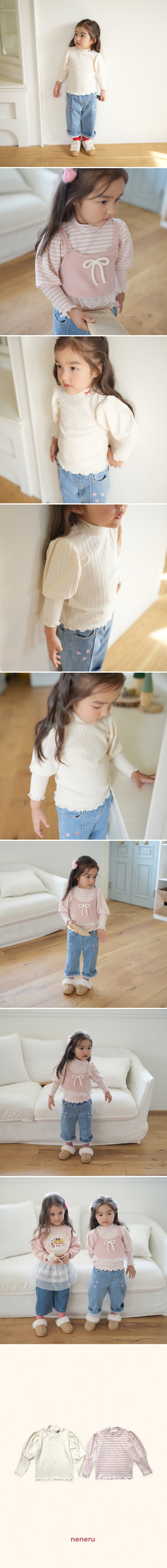Neneru - Korean Baby Fashion - #babyfever - Genie Puff Tee - 2