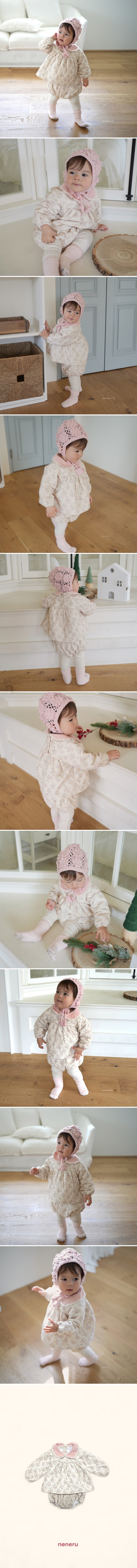 Neneru - Korean Baby Fashion - #onlinebabyboutique - Tiffany Bloomer Set - 2