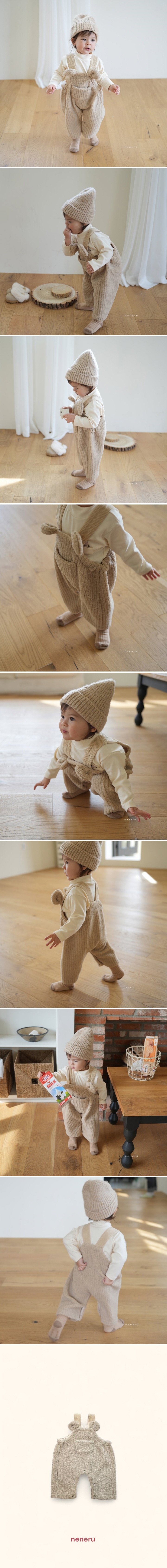 Neneru - Korean Baby Fashion - #smilingbaby - Fluffy Overall Pants - 2