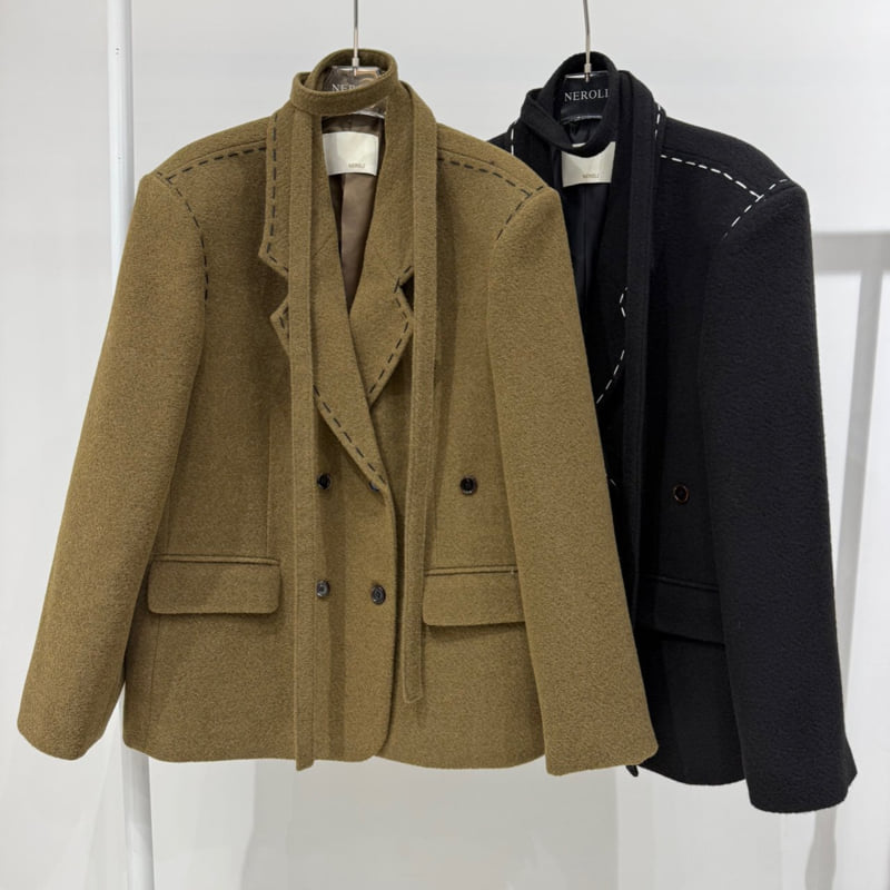 Neroli36 - Korean Women Fashion - #momslook - H Hand Stitch Jacket