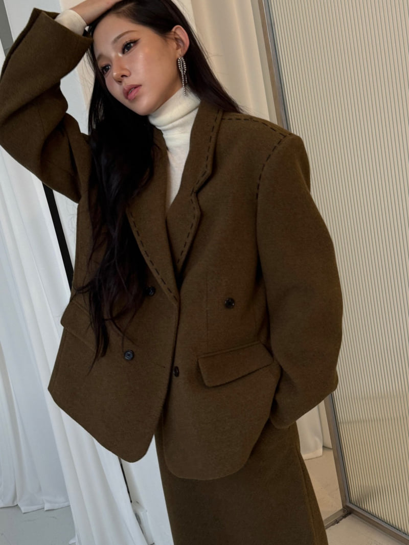 Neroli36 - Korean Women Fashion - #momslook - H Hand Stitch Jacket - 12