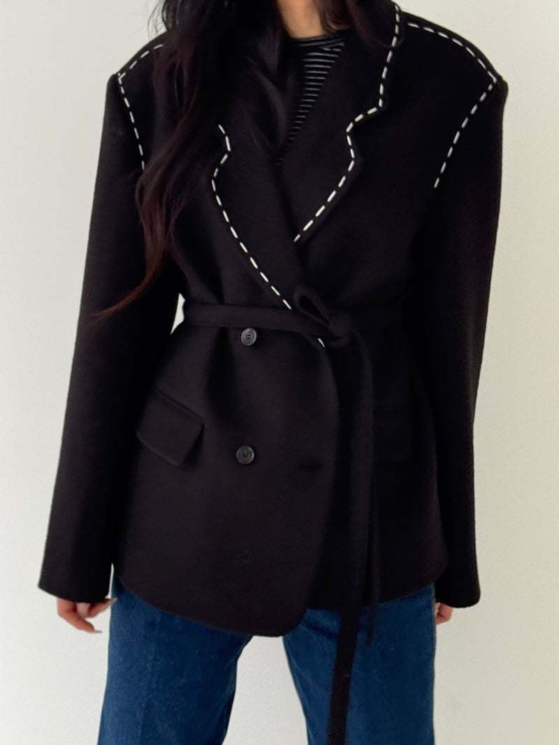 Neroli36 - Korean Women Fashion - #momslook - H Hand Stitch Jacket - 7