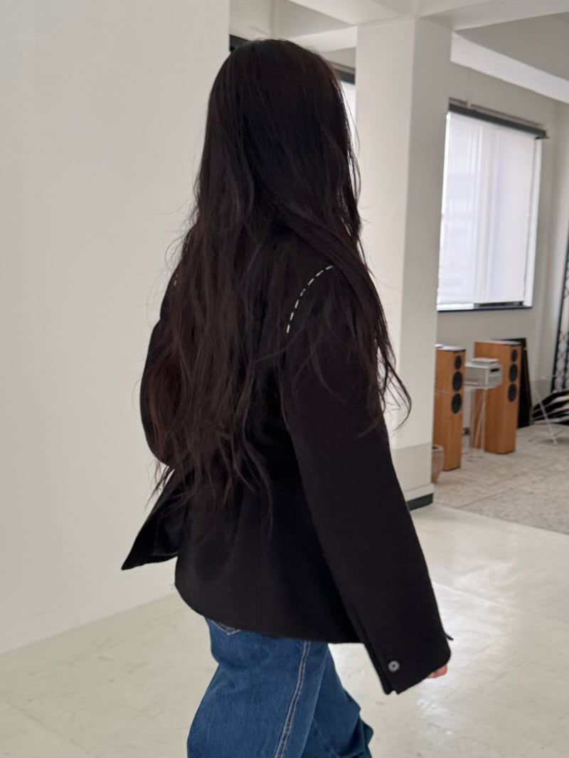 Neroli36 - Korean Women Fashion - #momslook - H Hand Stitch Jacket - 9