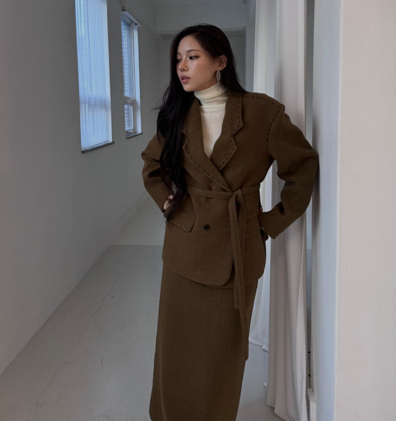 Neroli36 - Korean Women Fashion - #momslook - H Coach Skirt - 6
